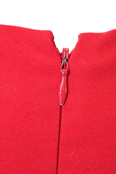 Calvin Klein Womens Red Sheath Dress Short Sleeve Knee Length Size M