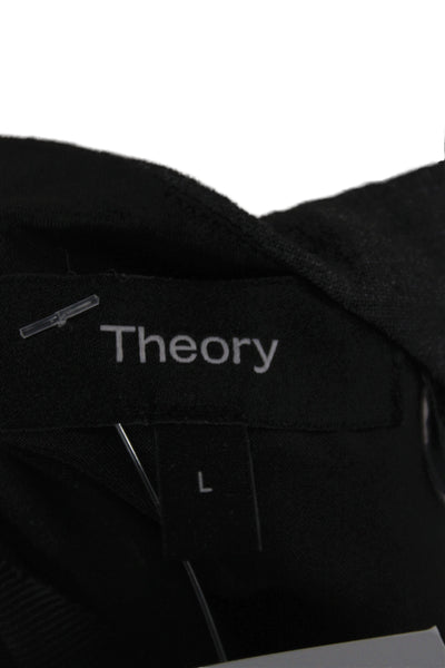 Theory Women Basic Sleeveless Wool Tank Dark Gray Size L