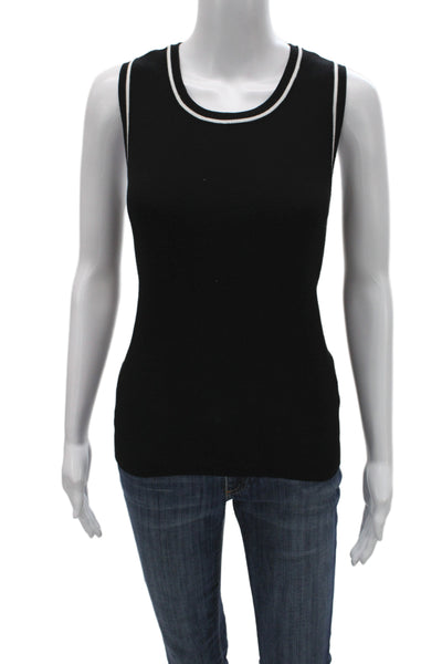 Cyrus Women Black Ringer Tank Rayon Nylon Size L