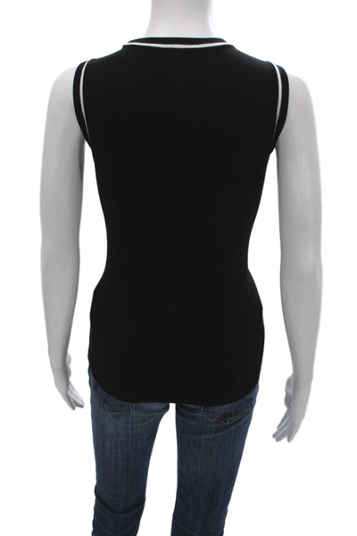 Cyrus Women Black Ringer Tank Rayon Nylon Size L