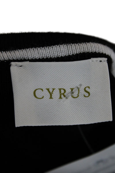 Cyrus Women Black Ringer Tank Rayon Nylon Size L