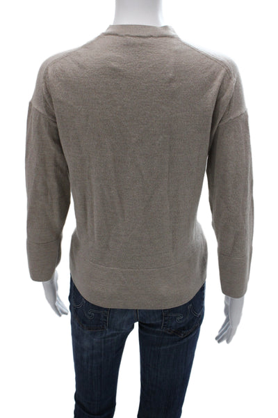 COS Women Light Blue Cotton Wool Pullover Sweater Crew Neck Long Sleeve Size M