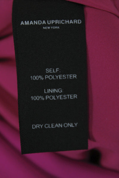 Amanda Uprichard Women Pink Bodycon Mini Dress Hook & Eye Size M