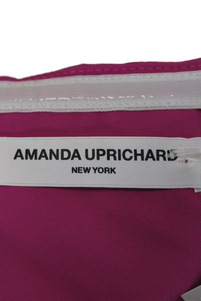 Amanda Uprichard Women Pink Bodycon Mini Dress Hook & Eye Size M