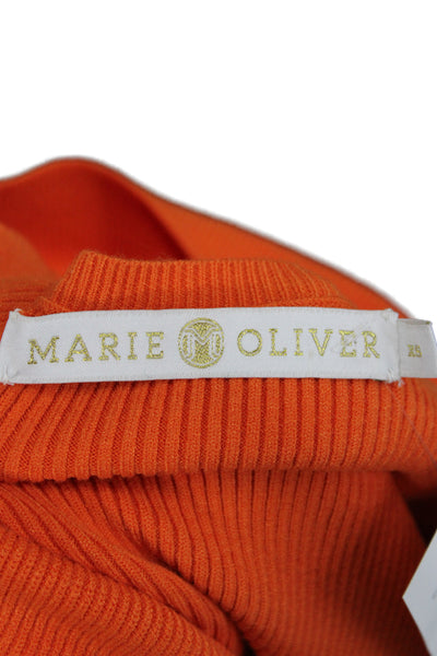 Marie Oliver Womens Orange Sleeveless Rayon Spandex Round Neck Top Size XS