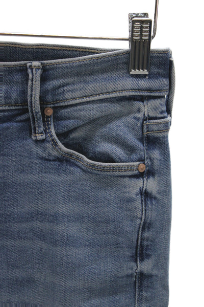 Mother Womens Blue 90s Ankle Cropped Mid Rise Jeans Size 27