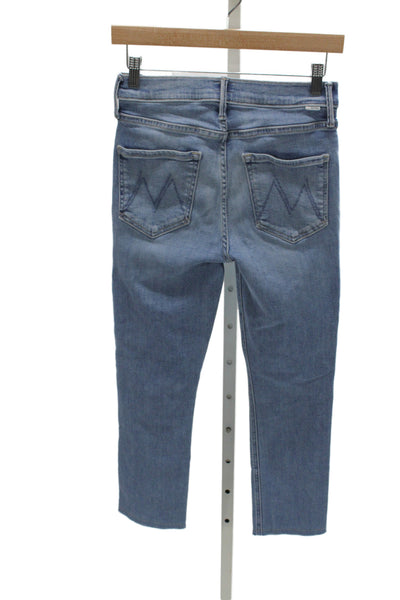 Mother Womens Blue 90s Ankle Cropped Mid Rise Jeans Size 27