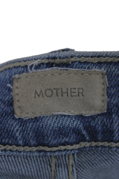 Mother Womens Blue 90s Ankle Cropped Mid Rise Jeans Size 27