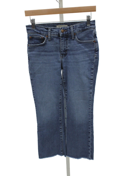 Madewell Womens Blue High Waist Cropped Straight Jeans Denim Size 26