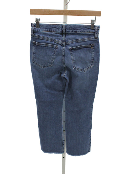 Madewell Womens Blue High Waist Cropped Straight Jeans Denim Size 26