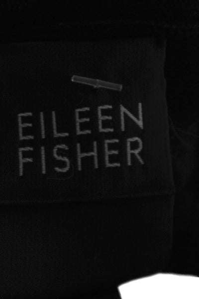 Eileen Fisher Women Cardigan Sweater Black 100% Cashmere Size XS