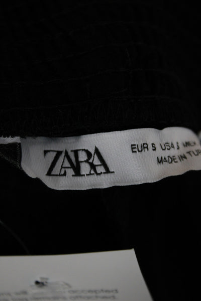 Zara Women Dress Pants Black Classic Viscose Blend Size S