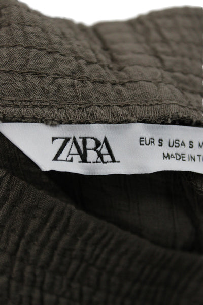 Zara Womens Dress Pants Brown Bohemian Viscose Size S