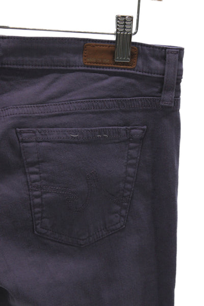 AG Womens Skinny Ankle Jeans Purple High Waist Size 29