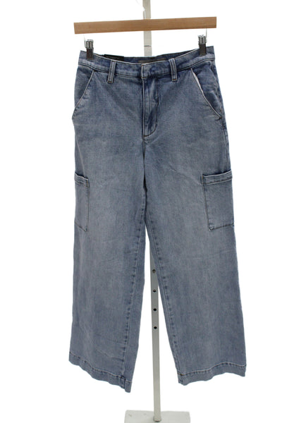 Joes Unisex Wide-Leg Cropped High Waist Blue Jeans Size 27