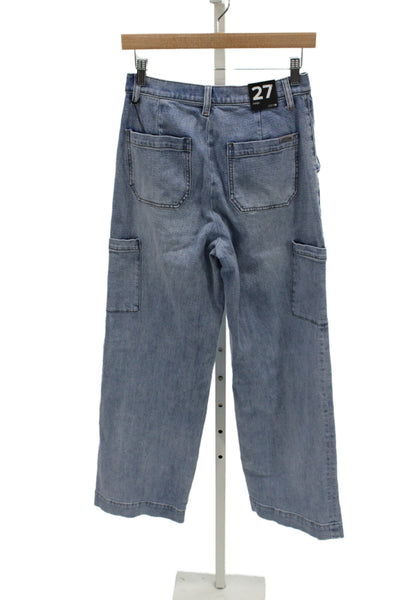 Joes Unisex Wide-Leg Cropped High Waist Blue Jeans Size 27