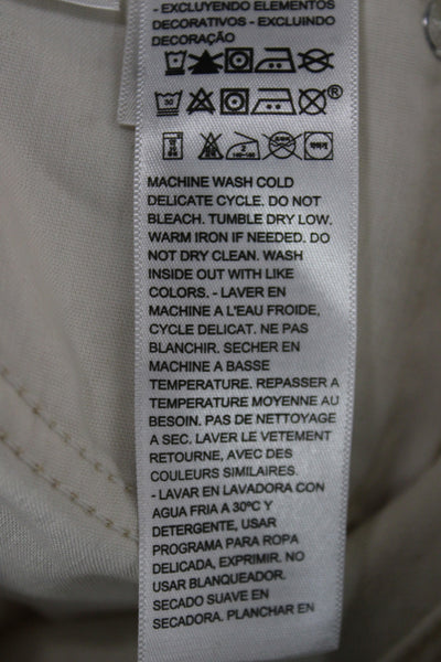 Levis Unisex High Waist Bootcut Jeans Beige 100% Cotton Size 29