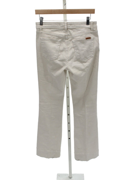 Joes Women Beige Classic Pants Button 93% Cotton Size 27
