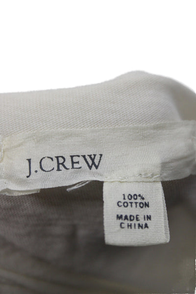 J Crew Women Basic Floral Cotton Short Sleeve T-Shirt Round Neck Size S