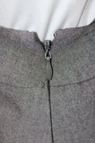 Tahari Levine Women's Collard Button Skirt Suit Set Gray Size 4P