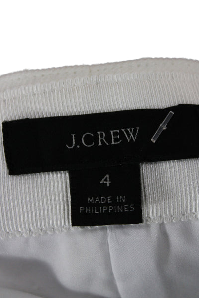 J Crew Women Mini Wrap Skort White Linen Blend Size 4
