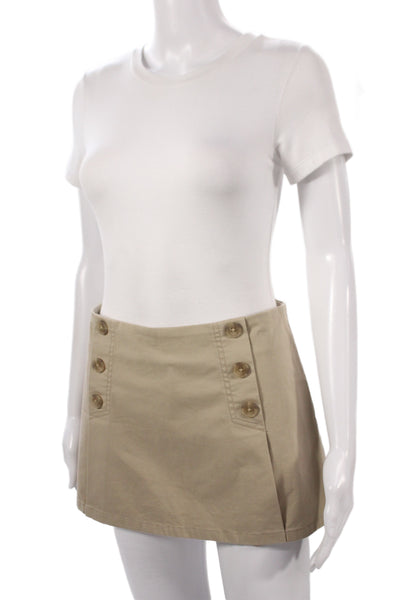 Gap Womens Mini Skort Beige Cotton Solid Size 8