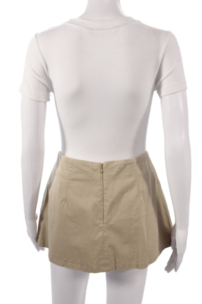 Gap Womens Mini Skort Beige Cotton Solid Size 8