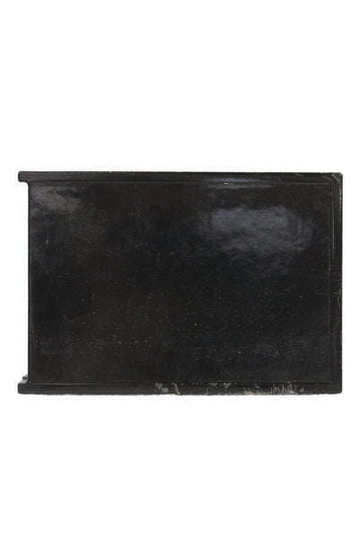 Lee Savage Womens Small Magnet Top Square Metal Clutch Handbag Black