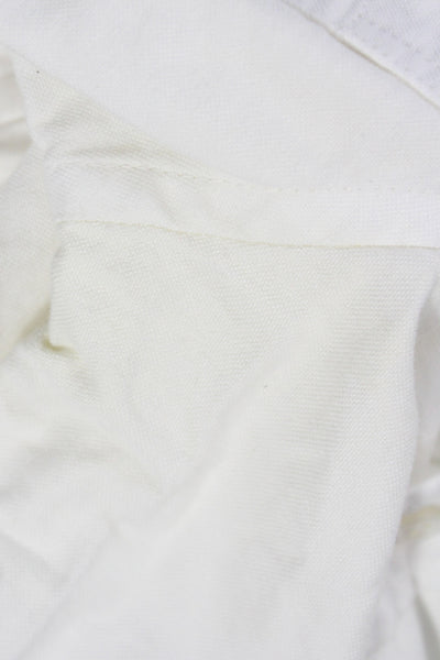 Thom Browne Womens White Cotton Collared Long Sleeve Button-Up Size S