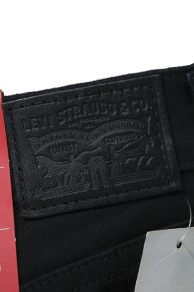 Levis Womens Skinny Black Petite Jeans Mid Rise Button Fly 32 Inseam Size 24