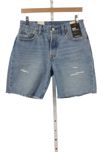 Levis Unisex Bermuda Shorts Blue Cotton Size 27