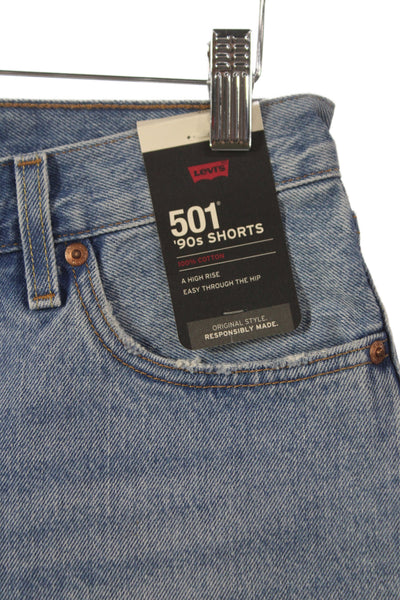 Levis Unisex Bermuda Shorts Blue Cotton Size 27