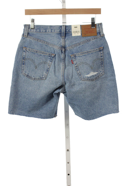 Levis Unisex Bermuda Shorts Blue Cotton Size 27