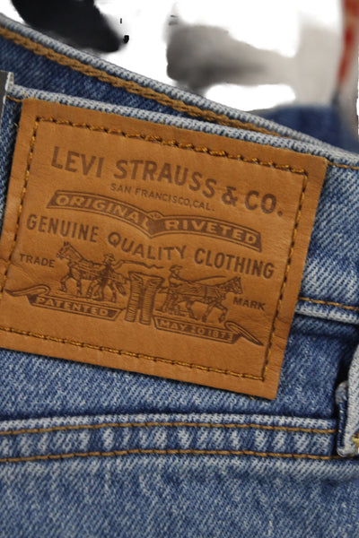 Levis Unisex Blue 90s Cotton Elastane Shorts Size 27