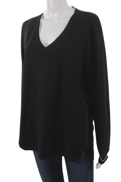 Joie Women Dark Blue Polyester Round Neck Short Sleeve Basic Blouse Size XS