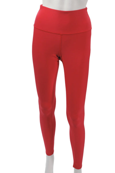 J Crew Collection Women Red Ankle Leggings Spandex Polyester Size M