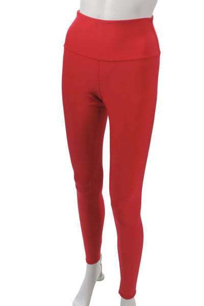 J Crew Collection Women Red Ankle Leggings Spandex Polyester Size M