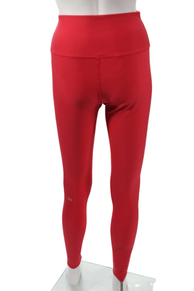 J Crew Collection Women Red Ankle Leggings Spandex Polyester Size M