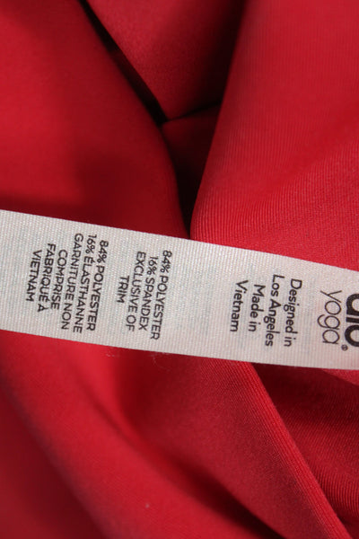 J Crew Collection Women Red Ankle Leggings Spandex Polyester Size M
