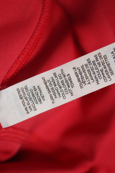 J Crew Collection Women Red Ankle Leggings Spandex Polyester Size M