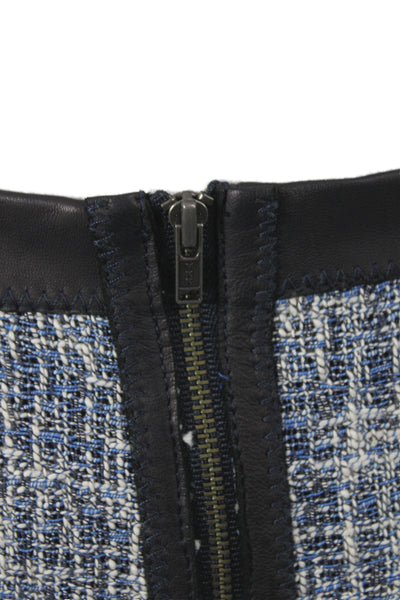 Rebecca Taylor Womens Straight Pencil Mini Skirt Blue Size 4