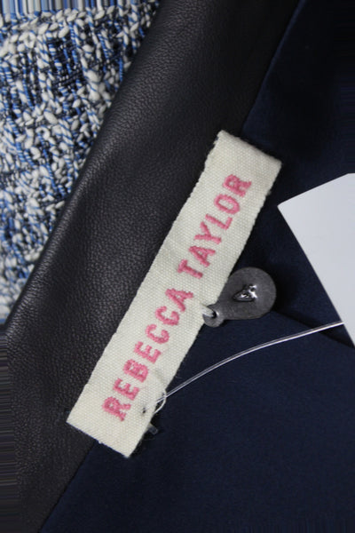 Rebecca Taylor Womens Straight Pencil Mini Skirt Blue Size 4