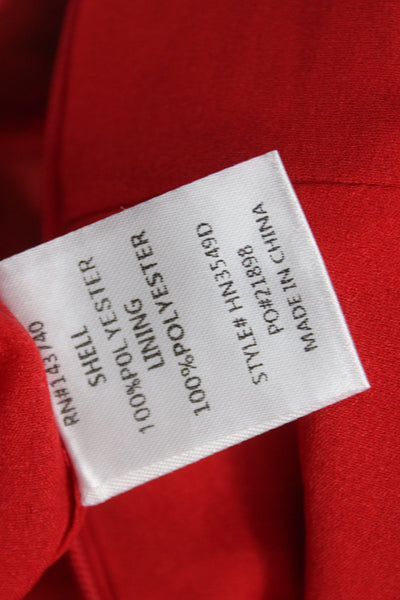Hyacinth House Women Mini Dress Red 80s Short Zip 100% Polyester Size M