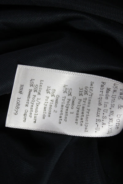 Rag & Bone Women Slip Dress Black V Neck Drawstring Size 2