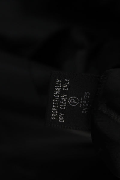 Lafayette 148 New York Women Black Wool Blazer Button Long Sleeve Size M