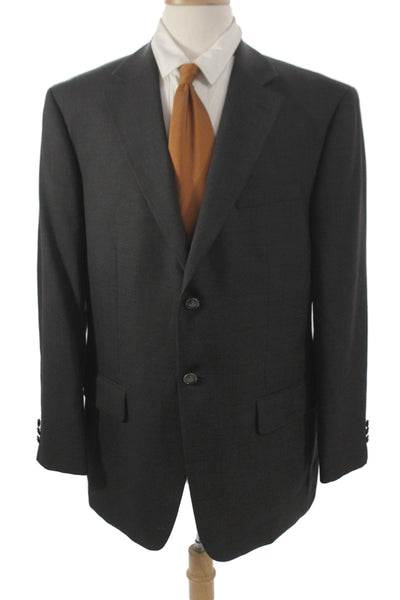Stafford Mens Dark Gray Suit Jacket 55% Polyester 45% Wool Size 42