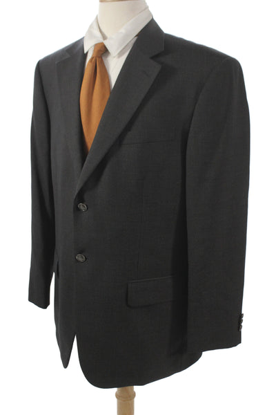 Stafford Mens Dark Gray Suit Jacket 55% Polyester 45% Wool Size 42