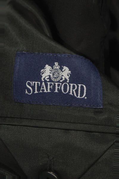 Stafford Mens Dark Gray Suit Jacket 55% Polyester 45% Wool Size 42