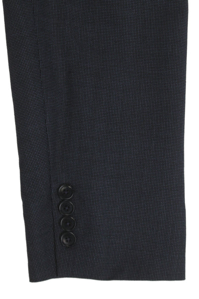 Boss Hugo Boss Men Dark Blue Classic Suit Jacket Button Rayon Blend Size 42