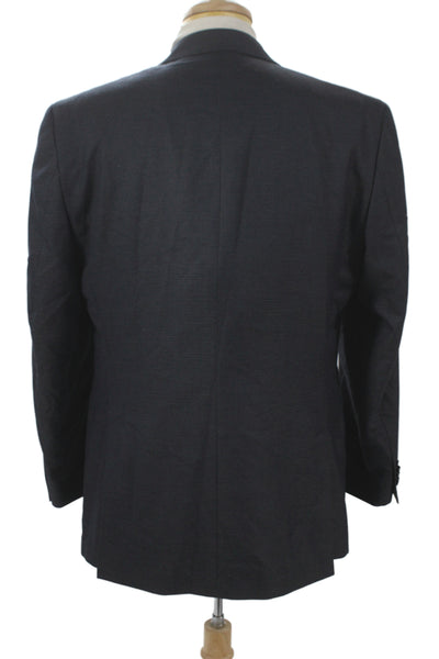 Michael Michael Kors Men Dark Blue Check Suit Jacket Button Size 42